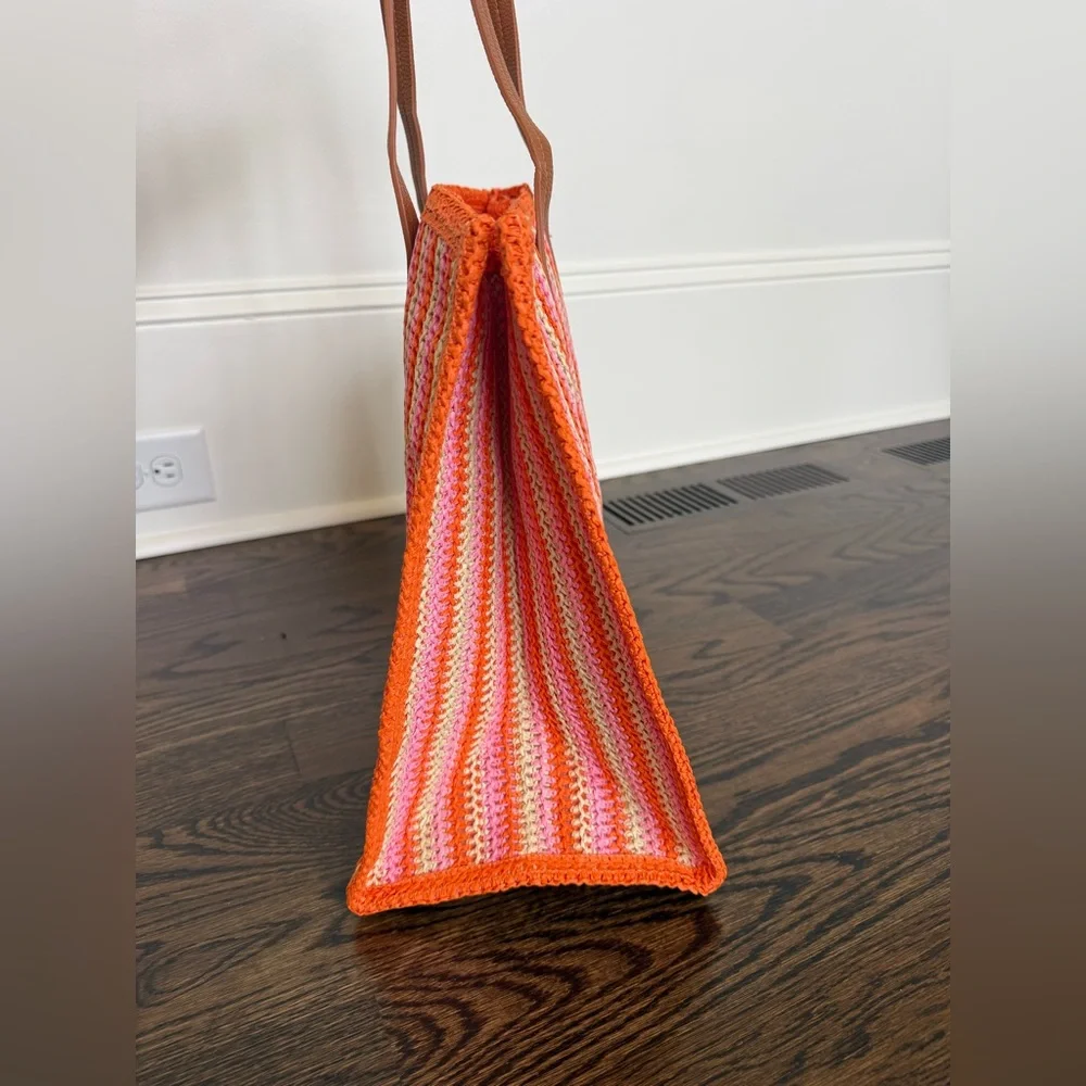 Shiraleah Maya Orange Woven Tote – NWT | Raffia Beach Pool Bag - Picture 7 of 7